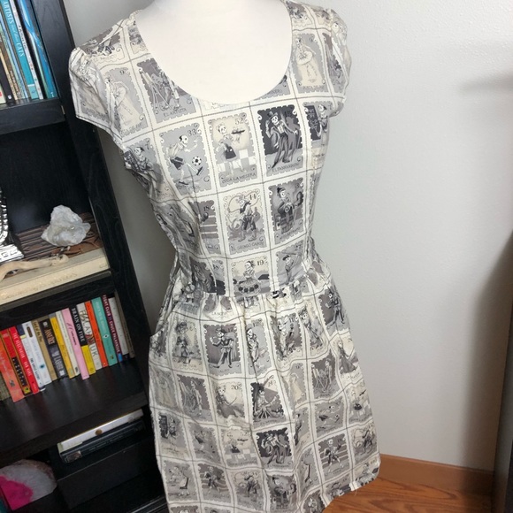 folter Dresses & Skirts - Dia de Los muertos novelty print dress Sugarskulls